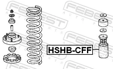 FEBEST Protective Cap/Bellow, shock absorber (HSHB-CFF)