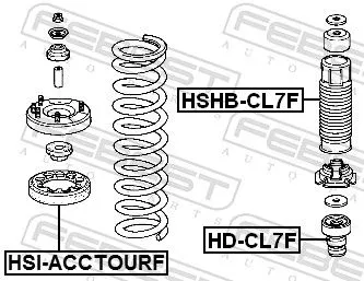 FEBEST Protective Cap/Bellow, shock absorber (HSHB-CL7F)
