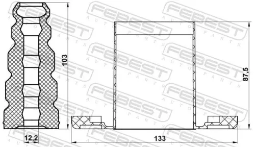 FEBEST Dust Cover Kit, shock absorber (HSHB-ESR-KIT)