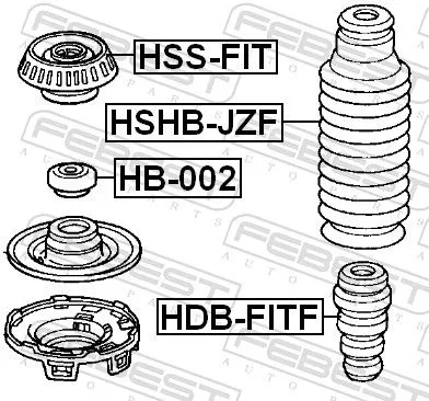 FEBEST Protective Cap/Bellow, shock absorber (HSHB-JZF)