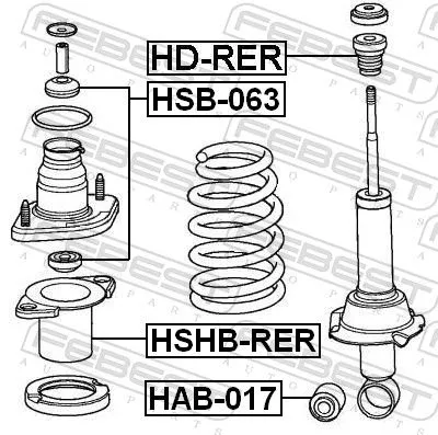 FEBEST Protective Cap/Bellow, shock absorber (HSHB-RER)