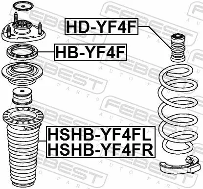 FEBEST Protective Cap/Bellow, shock absorber (HSHB-YF4FL)