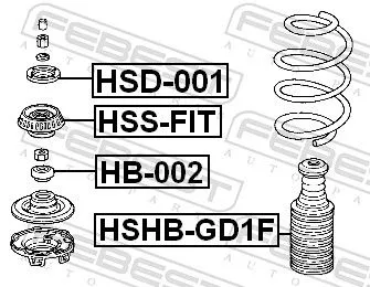 FEBEST Suspension Strut Support Mount (HSS-FIT)