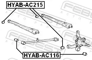 FEBEST Mounting, control/trailing arm (HYAB-AC116)