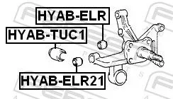FEBEST Mounting, control/trailing arm (HYAB-ELR)