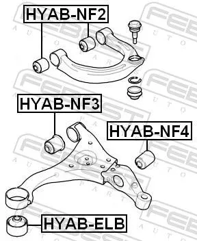FEBEST Mounting, control/trailing arm (HYAB-NF3)