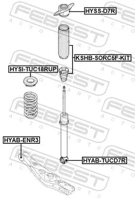FEBEST Housing, oil filter (HYAB-TUCD7R)