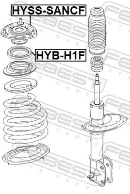 FEBEST Rolling Bearing, suspension strut support mount (HYB-H1F)