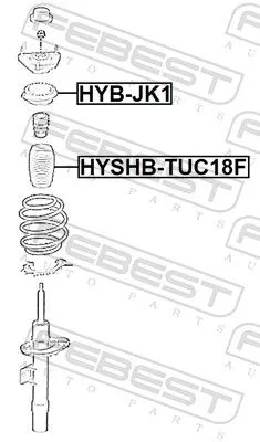 FEBEST Rolling Bearing, suspension strut support mount (HYB-JK1)