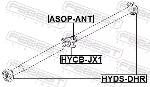 FEBEST Bearing, propshaft centre bearing (HYCB-JX1)