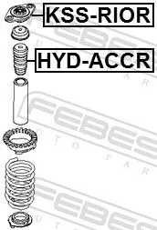 FEBEST Rubber Buffer, suspension (HYD-ACCR)