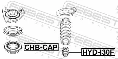 FEBEST Rubber Buffer, suspension (HYD-I30F)