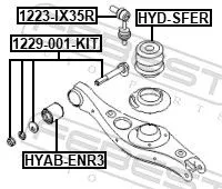 FEBEST Rubber Buffer, suspension (HYD-SFER)