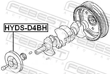 FEBEST Belt Pulley, crankshaft (HYDS-D4BH)