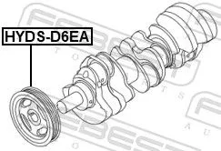 FEBEST Belt Pulley, crankshaft (HYDS-D6EA)