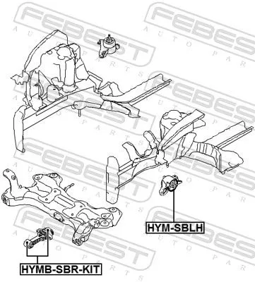 FEBEST Mounting, engine (HYMB-SBR-KIT)