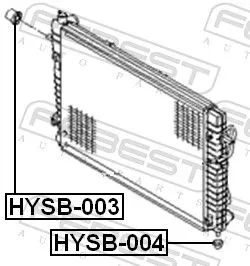 FEBEST Mounting, radiator (HYSB-004)