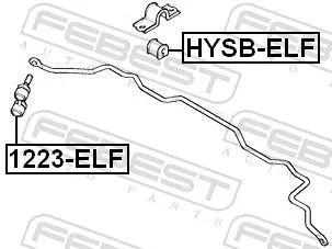 FEBEST Mounting, stabiliser bar (HYSB-ELF)