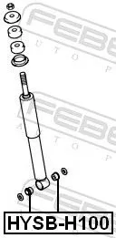 FEBEST Spacer Bush, shock absorber (HYSB-H100)