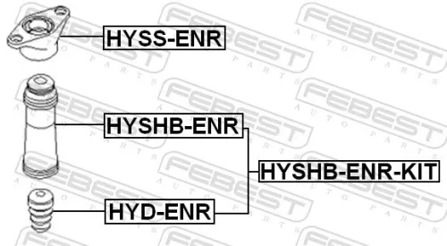 FEBEST Dust Cover Kit, shock absorber (HYSHB-ENR-KIT)