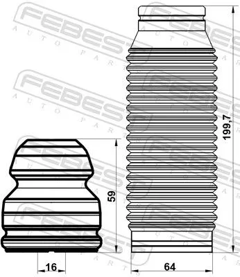 FEBEST Dust Cover Kit, shock absorber (HYSHB-IX20F-KIT)