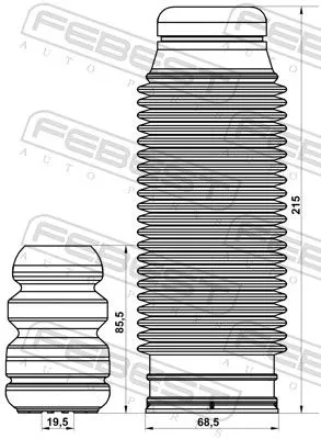 FEBEST Dust Cover Kit, shock absorber (HYSHB-SFEIIF-KIT)