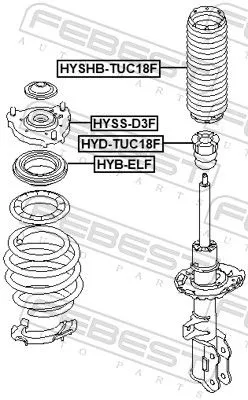 FEBEST Suspension Strut Support Mount (HYSS-D3F)