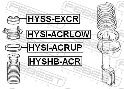 FEBEST Suspension Strut Support Mount (HYSS-EXCR)
