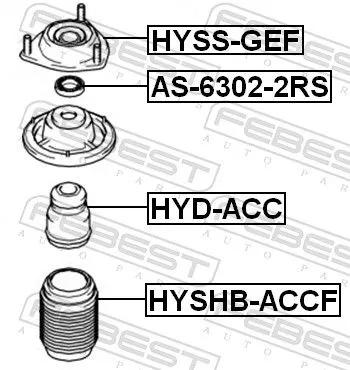 FEBEST Suspension Strut Support Mount (HYSS-GEF)