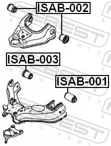 FEBEST Mounting, control/trailing arm (ISAB-001)
