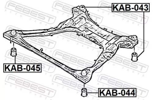 FEBEST Bushing, axle beam (KAB-044)