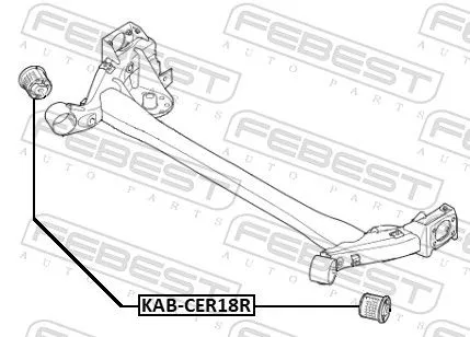 FEBEST Bushing, axle beam (KAB-CER18R)