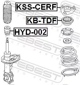 FEBEST Rolling Bearing, suspension strut support mount (KB-TDF)