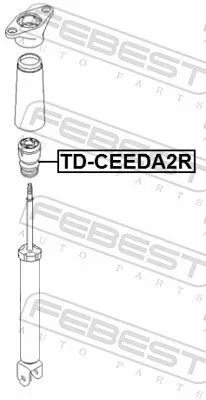 FEBEST Rubber Buffer, suspension (KD-CEEDA2R)