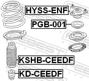 FEBEST Rubber Buffer, suspension (KD-CEEDF)