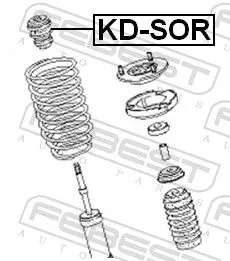 FEBEST Rubber Buffer, suspension (KD-SOR)