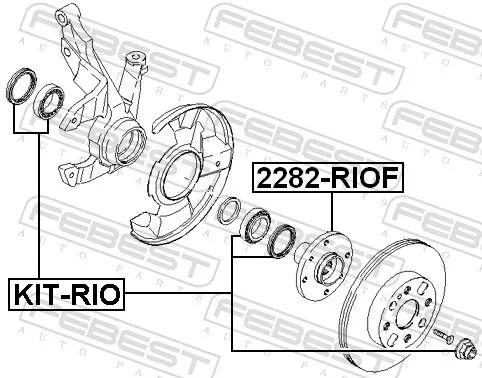 FEBEST Wheel Bearing (KIT-RIO)