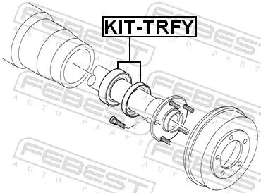 FEBEST Bearing, drive shaft (KIT-TRFY)