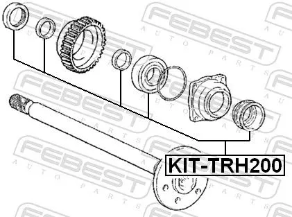 FEBEST Bearing, drive shaft (KIT-TRH200)