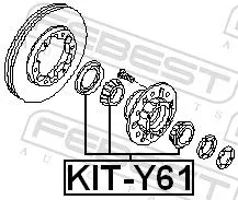 FEBEST Bearing, drive shaft (KIT-Y61)
