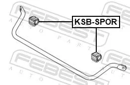 FEBEST Mounting, stabiliser bar (KSB-SPOR)