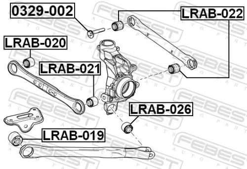 FEBEST Mounting, control/trailing arm (LRAB-022)