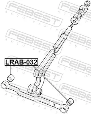 FEBEST Mounting, control/trailing arm (LRAB-032)