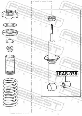 FEBEST Bush, shock absorber (LRAB-038)