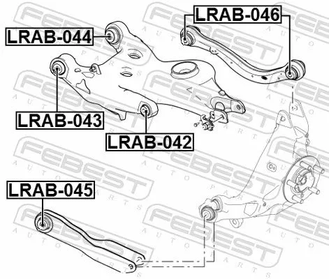 FEBEST Mounting, control/trailing arm (LRAB-043)