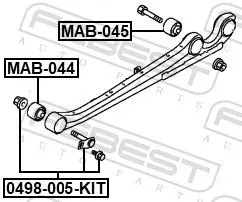FEBEST Mounting, control/trailing arm (MAB-044)