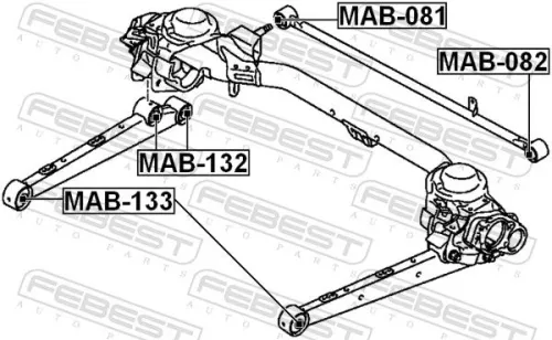 FEBEST Mounting, control/trailing arm (MAB-133)