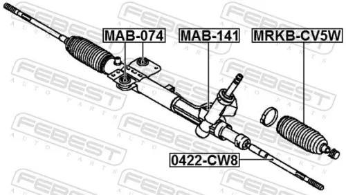 FEBEST Mounting, steering gear (MAB-141)
