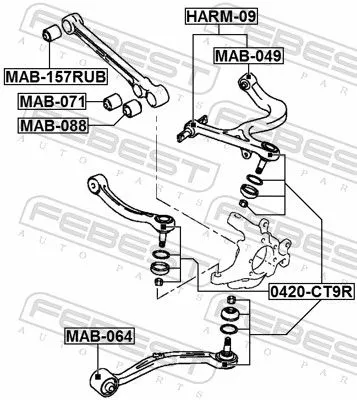 FEBEST Mounting, control/trailing arm (MAB-157RUB)