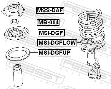 FEBEST Rolling Bearing, suspension strut support mount (MB-004)